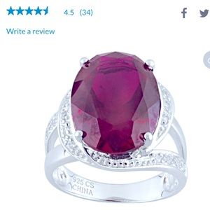 11 ct Ruby Ring .925